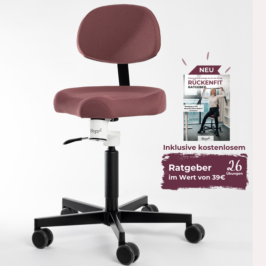 Ergonomiestuhl Bergardi Stoff violett