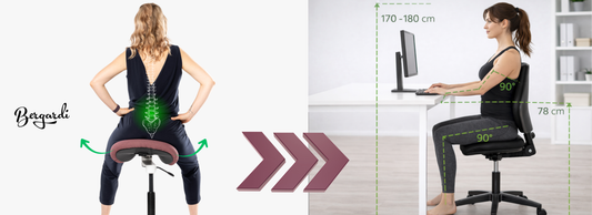 Richtige Sitzhöhe für Bürostuhl