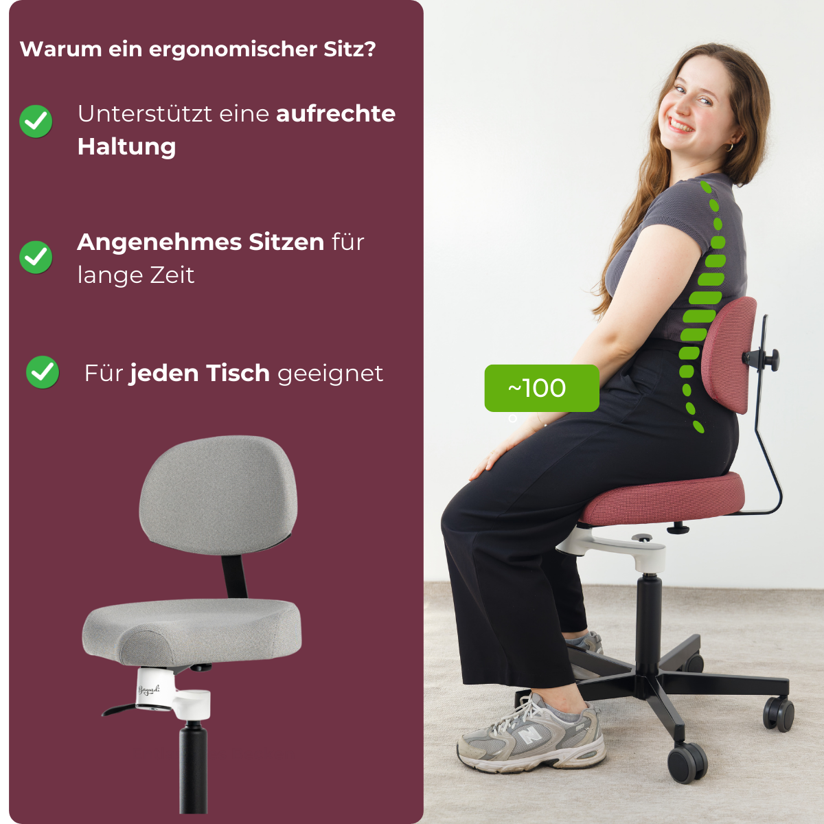 Gesund sitzen mit dem Ergostuhl von Bergardi